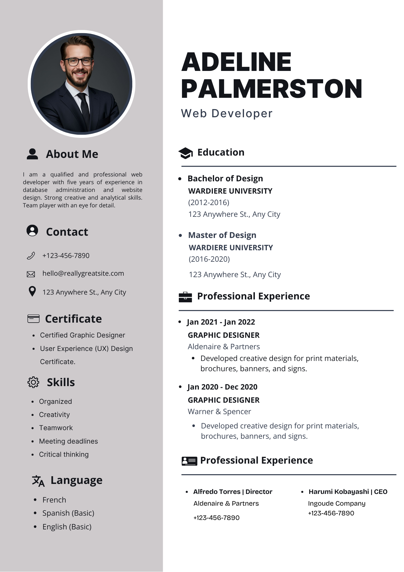CV Template 1